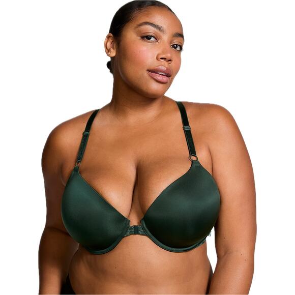 (NWOT) Victoria’s Secret Sexy Tee Front-Close Demi Bra | Green Lace - 32D - Picture 2 of 6